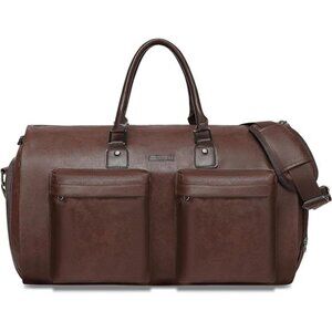 Convertible Leather Garment Bag